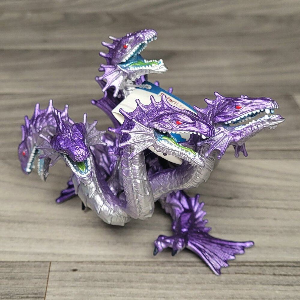 Safari Ltd Hydra Figure Five Headed Dragon Figure Metallic Purple 2012